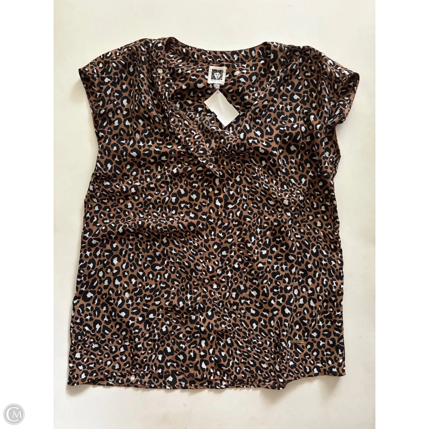 Blouse Sleeveless By Anne Klein In Animal Print, Size: S