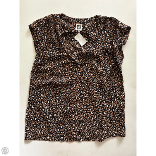 Blouse Sleeveless By Anne Klein In Animal Print, Size: S
