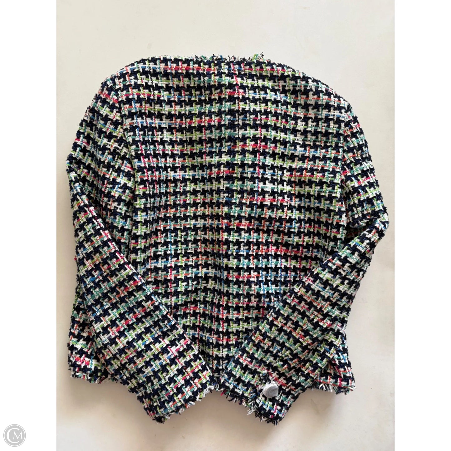 Blazer Designer By Kate Spade In Plaid Pattern, Size: 0