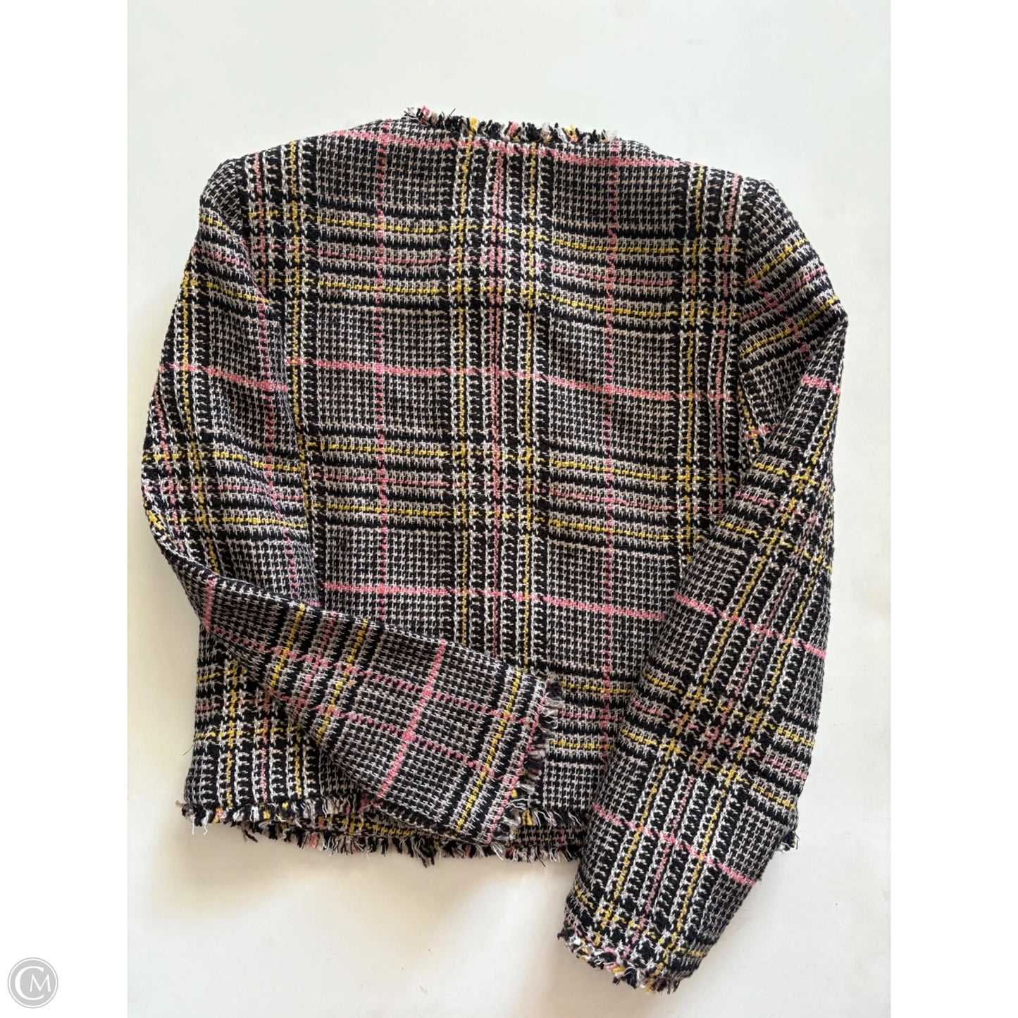 Blazer Designer By Kate Spade In Plaid Pattern, Size: 0