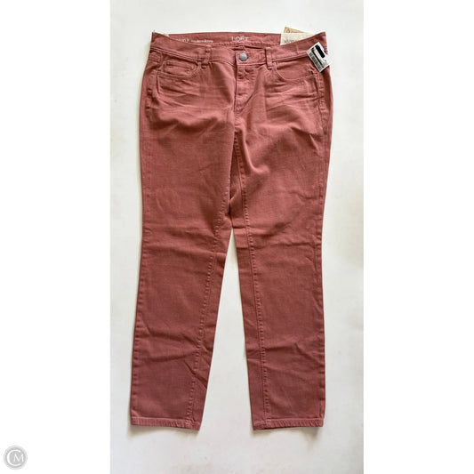 Jeans Skinny By Loft In Orange, Size: 10p