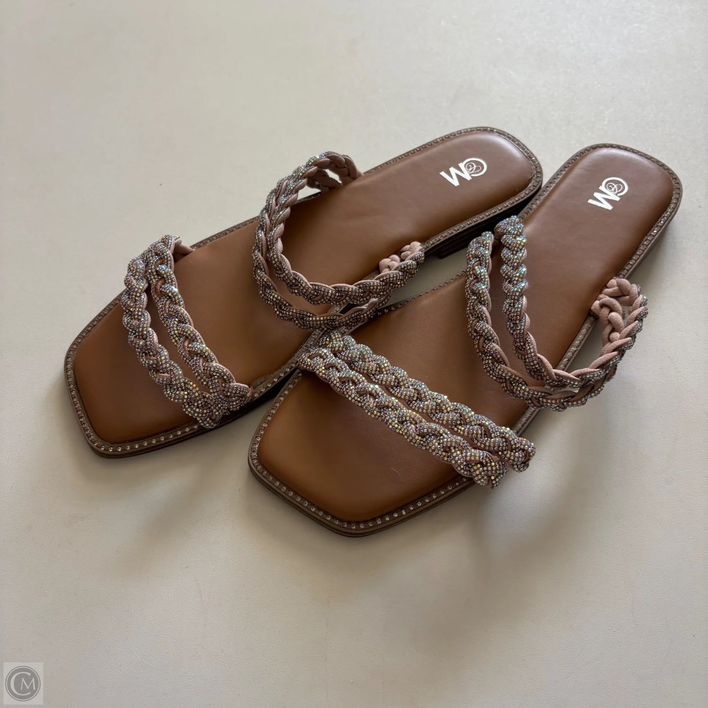 Sandals Flats By Clothes Mentor In Brown, Size: 10
