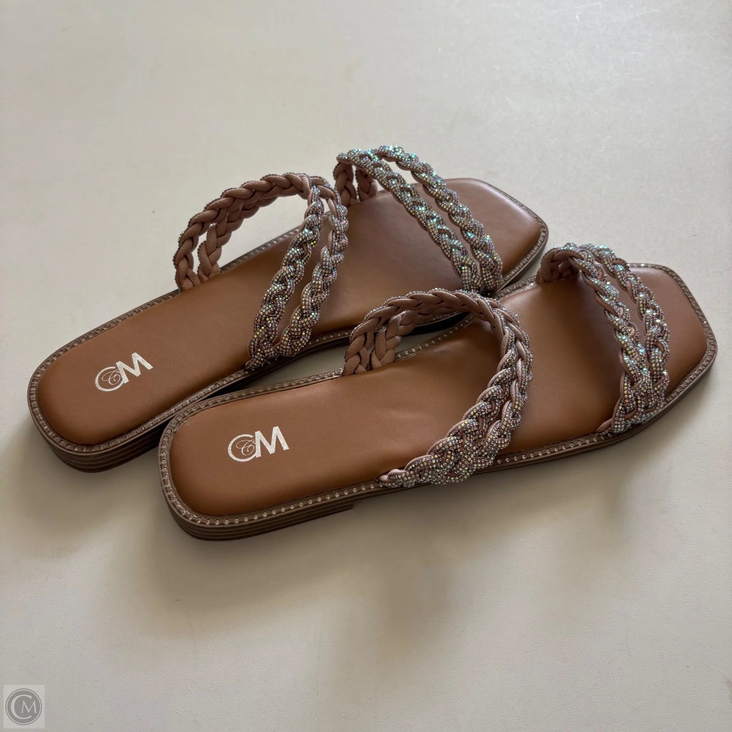 Sandals Flats By Clothes Mentor In Brown, Size: 10