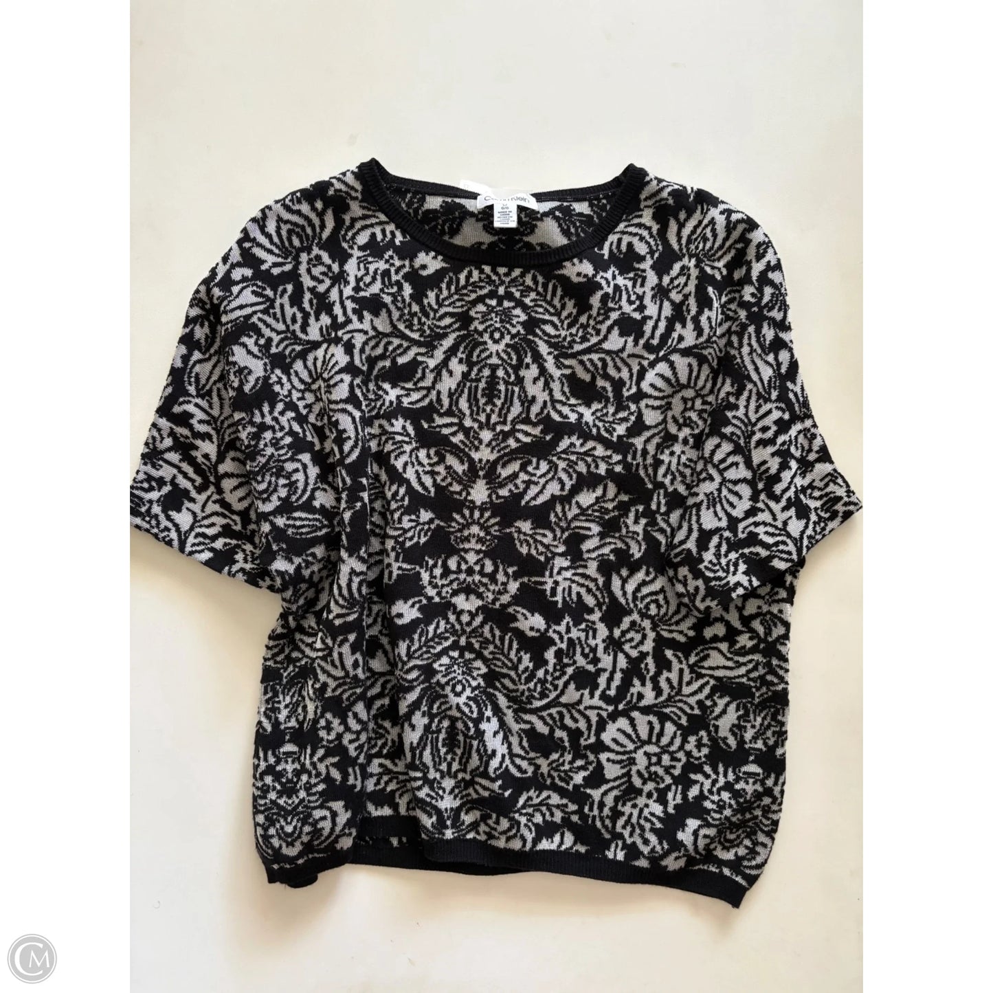Sweater By Calvin Klein In Black, Size: L