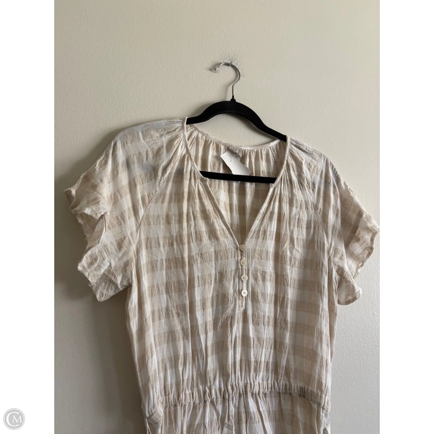 Dress Casual Midi By Loft In Cream, Size: S