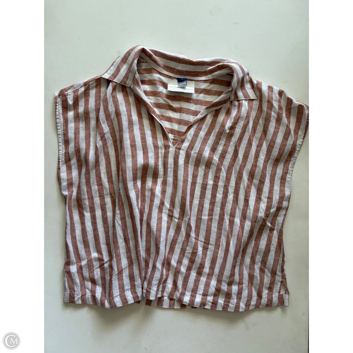 Top Short Sleeve By Old Navy In Striped Pattern, Size: M