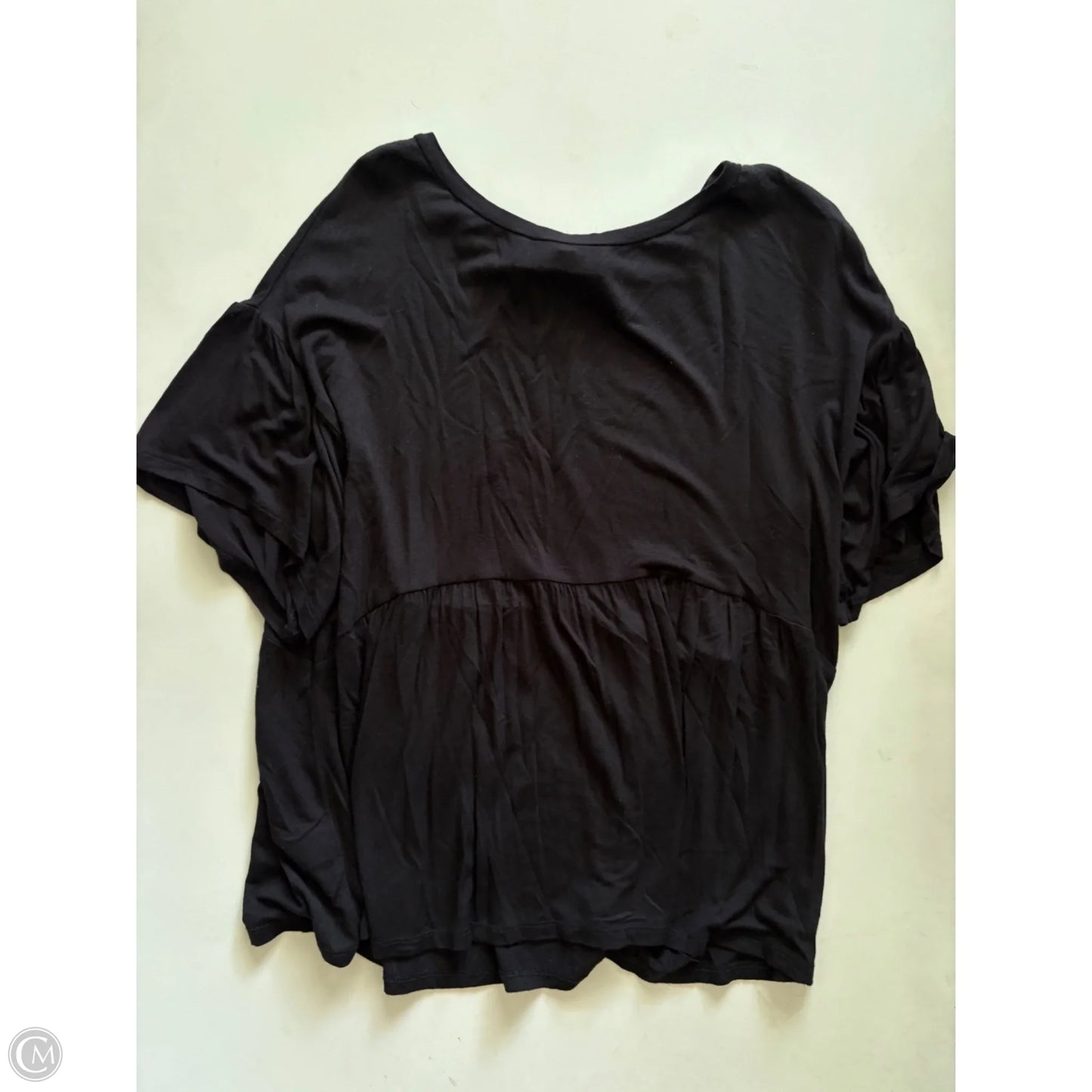 Top Short Sleeve By Loft In Black, Size: Sp