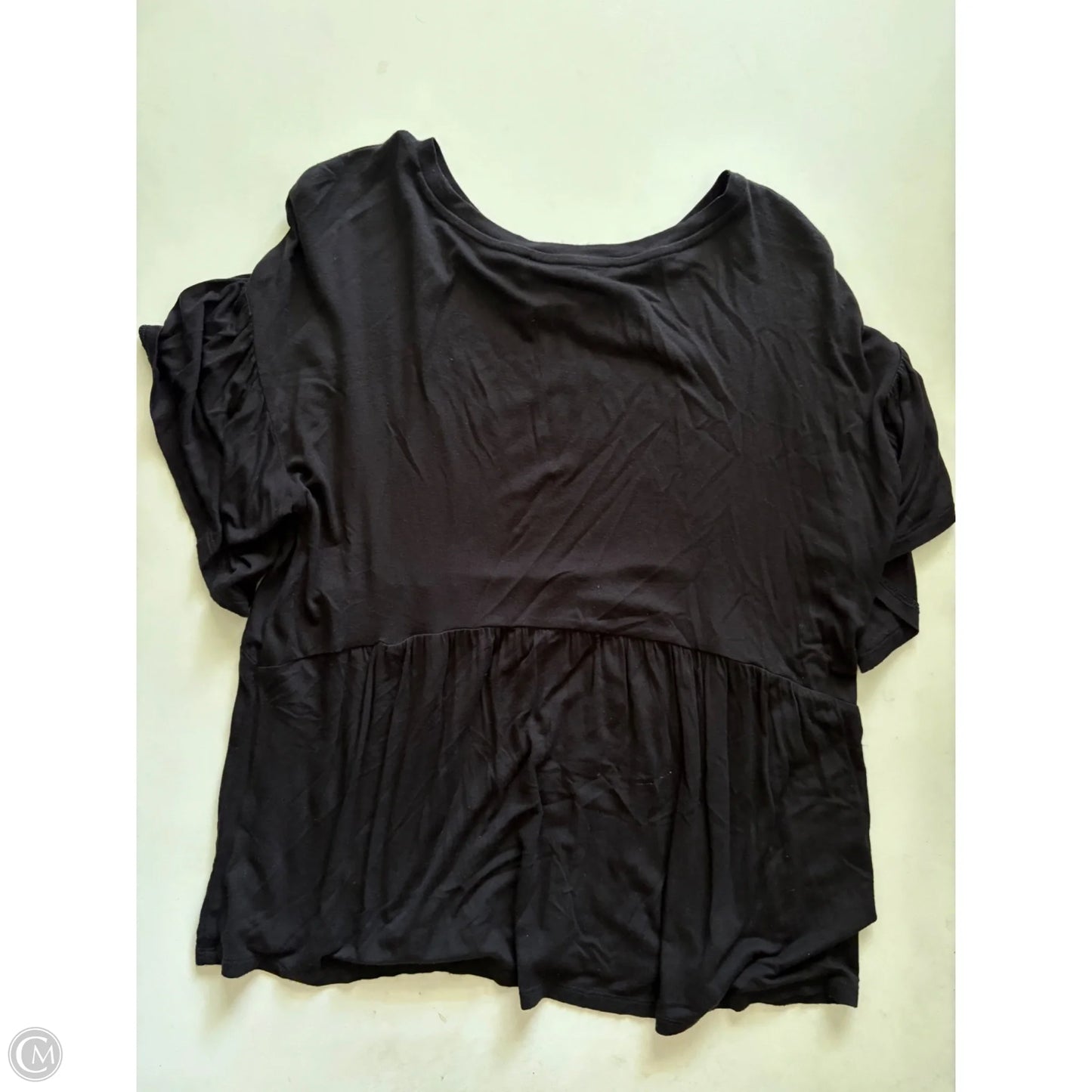 Top Short Sleeve By Loft In Black, Size: Sp