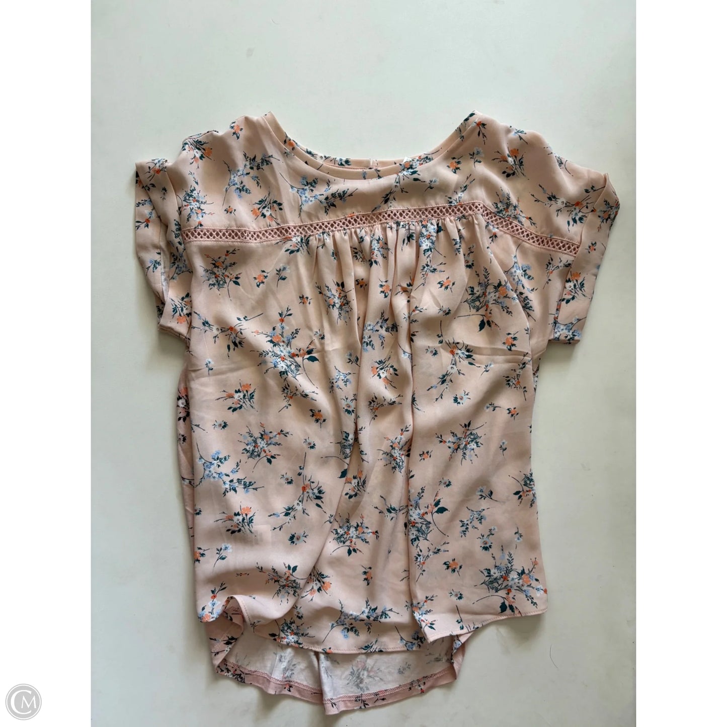 Top Short Sleeve By Loft In Peach, Size: Xs