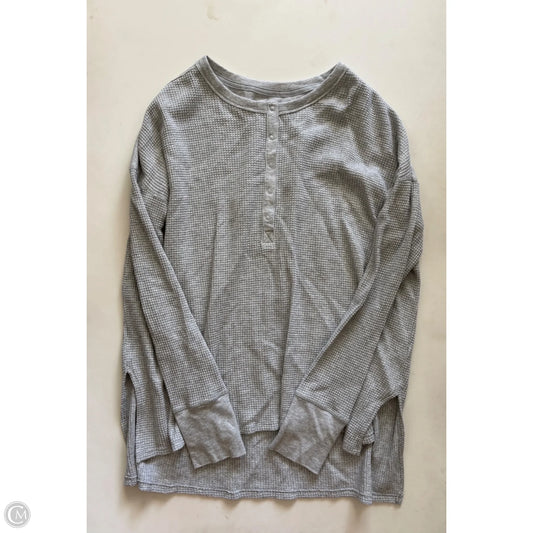 Top Long Sleeve By Offline In Grey, Size: S