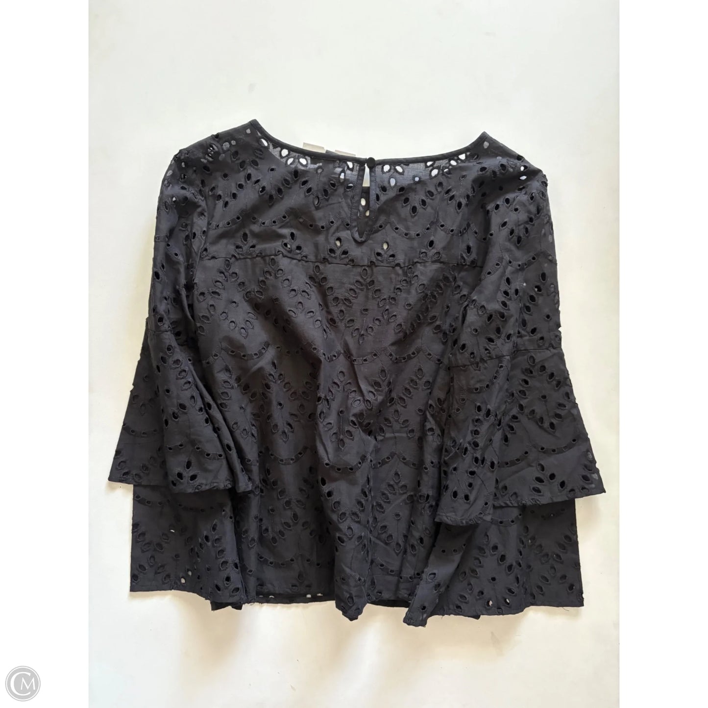 Top Short Sleeve By Ann Taylor In Black, Size: Xs