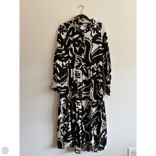 Dress Casual Maxi By H&m In Black & Cream, Size: S