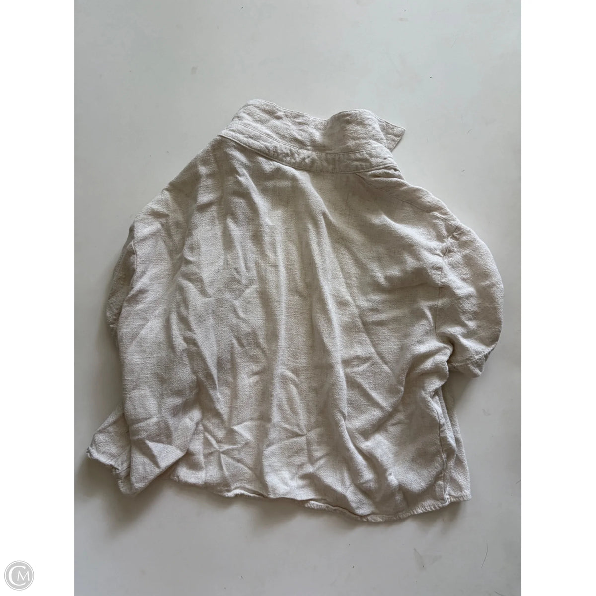 Top Short Sleeve By Stradivarius In Cream, Size: S