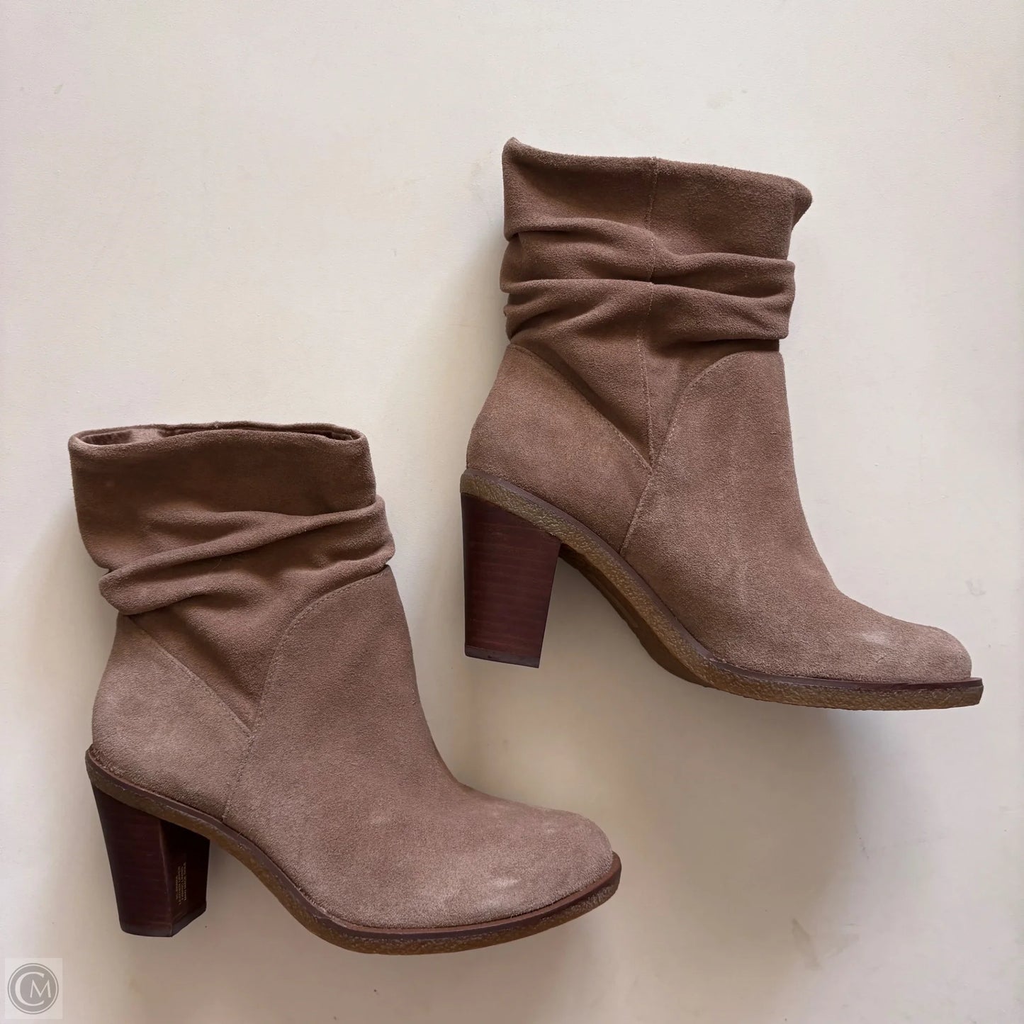 Boots Ankle Heels By Vince Camuto In Tan, Size: 8