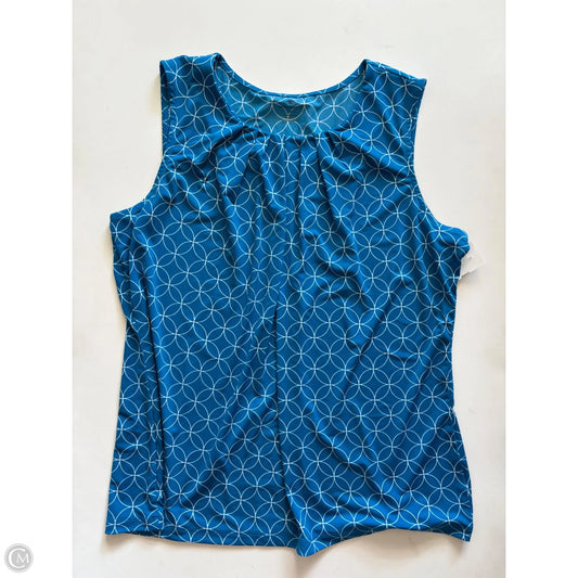 Blouse Sleeveless By Worthington In Blue, Size: Xl