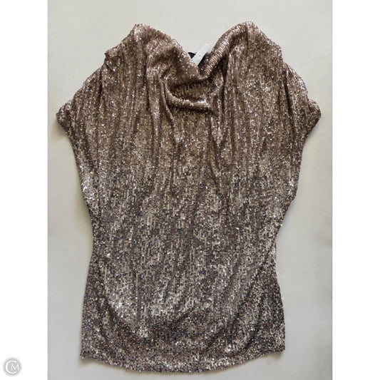 Top Short Sleeve By Cable And Gauge In Gold, Size: L