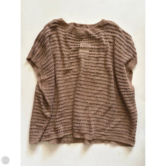Sweater Short Sleeve By Max Studio In Brown, Size: M