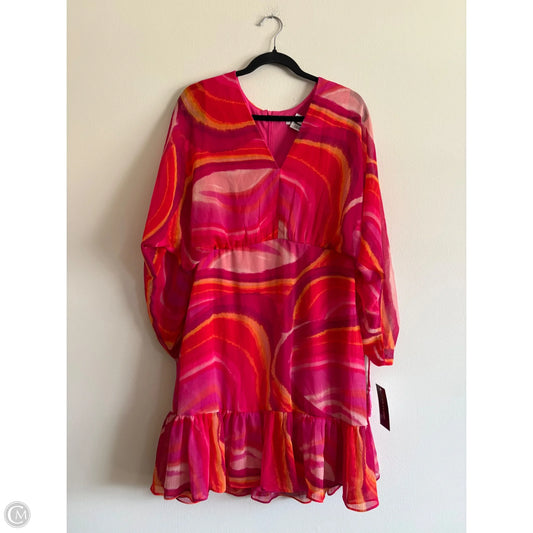 Dress Casual Midi By Taylor In Multi-colored, Size: 14