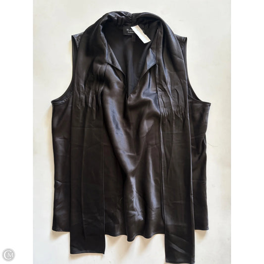 Blouse Sleeveless By Black Label In Black, Size: L