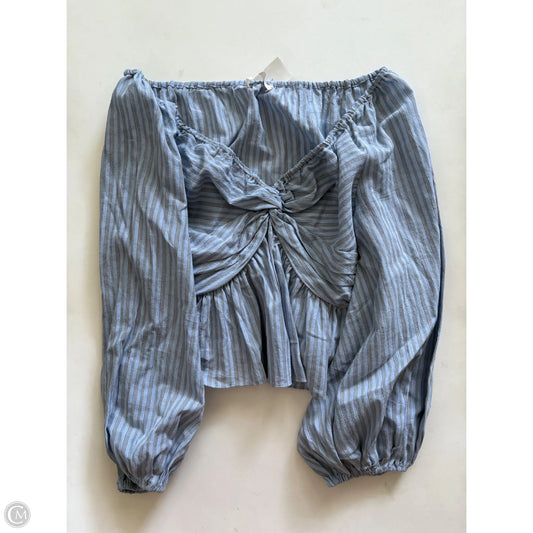 Top Long Sleeve By Mustard Seed In Striped Pattern, Size: L