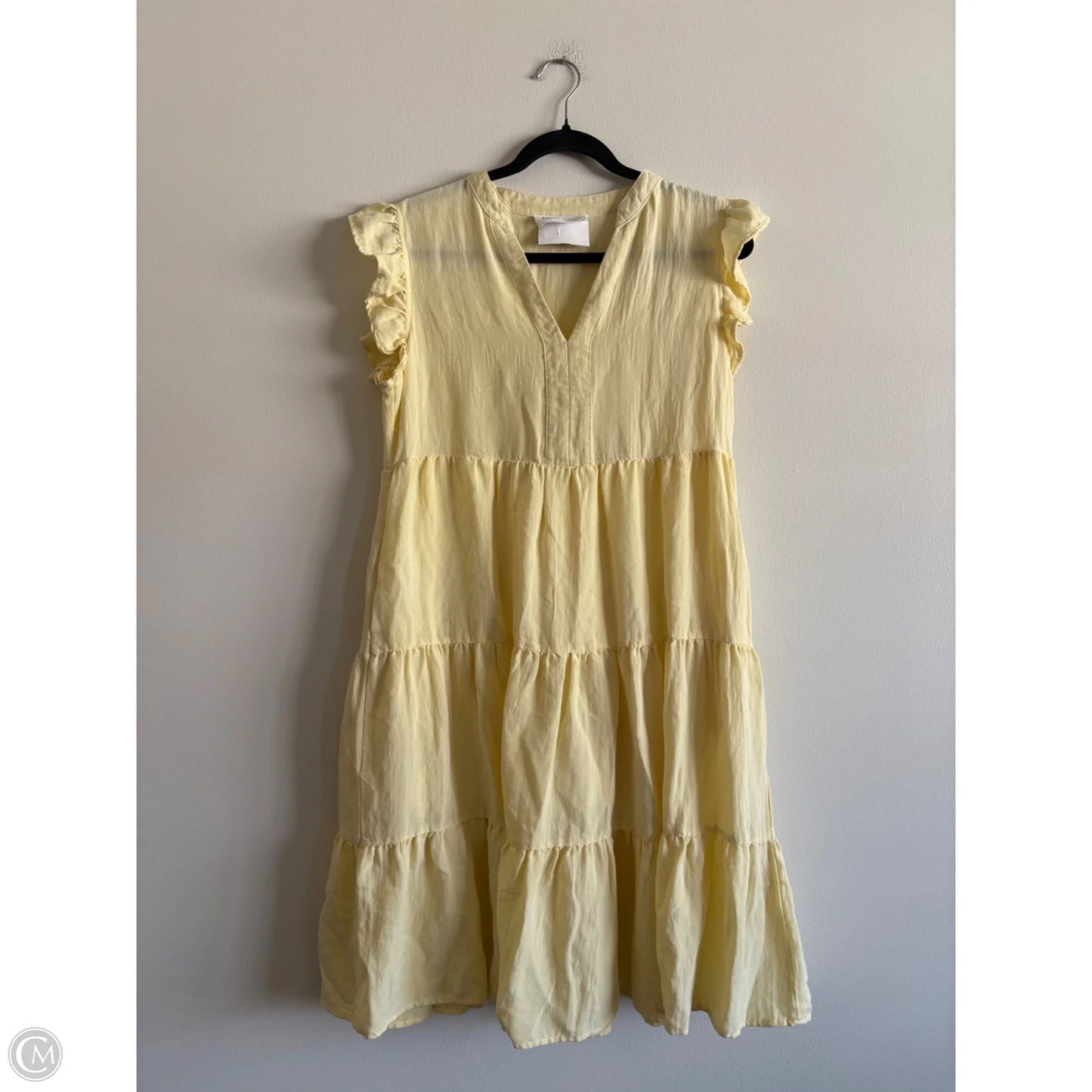Dress Casual Short By Cousin Couture In Yellow, Size: S