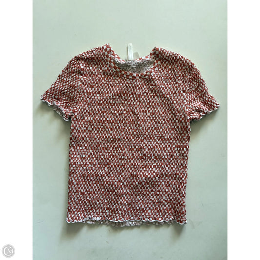 Top Short Sleeve By American Eagle In Orange, Size: Xs