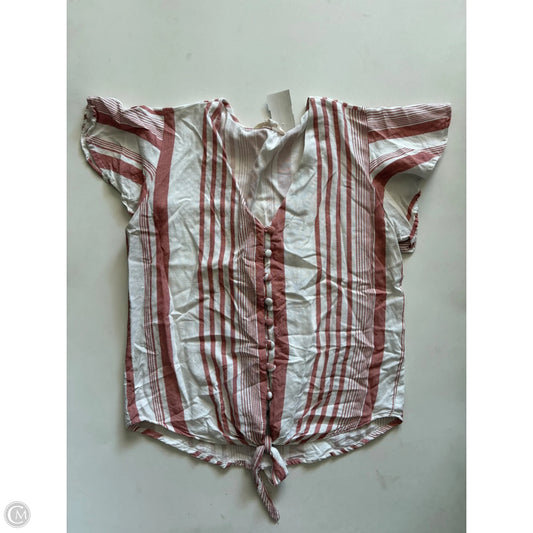 Top Short Sleeve By Sim & Sam In Striped Pattern, Size: S