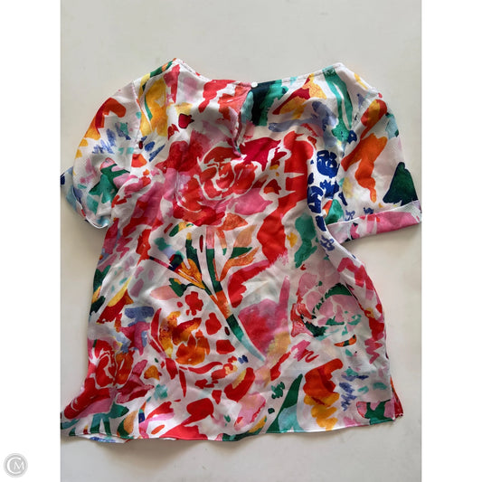 Blouse Short Sleeve By Chicos In Multi-colored, Size: M