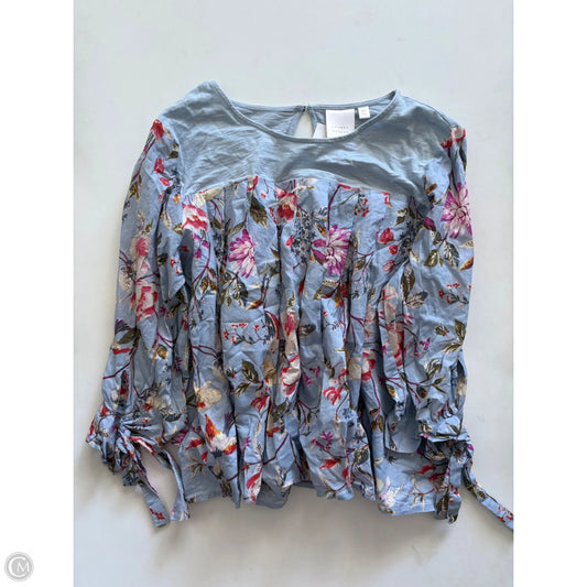 Top Long Sleeve By Lc Lauren Conrad In Floral Print, Size: M
