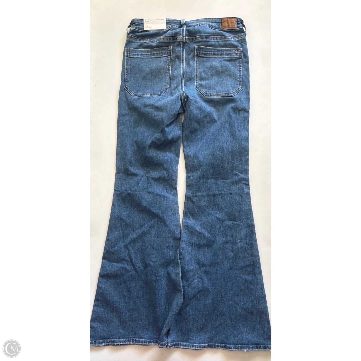 Jeans Flared By American Eagle In Blue, Size: 12