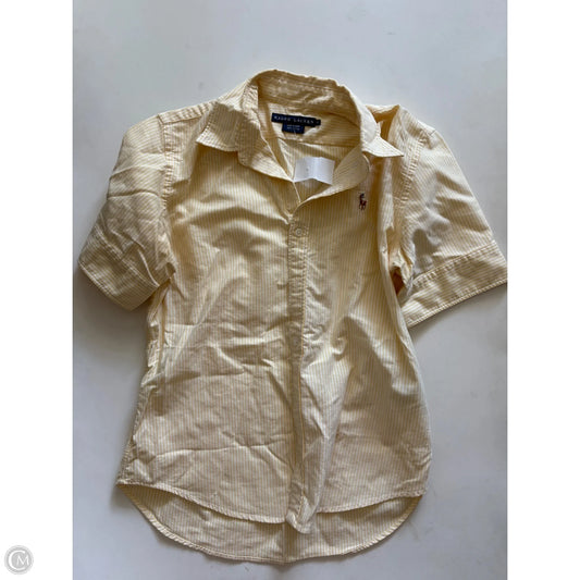 Top Short Sleeve By Ralph Lauren In Striped Pattern, Size: 8