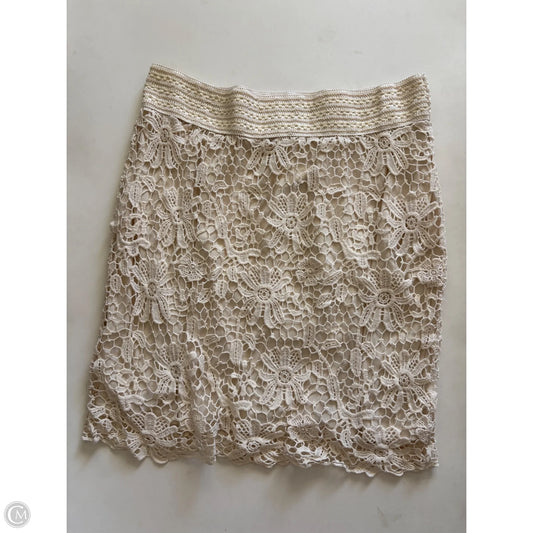 Skirt Mini & Short By Cato In Cream, Size: Xl