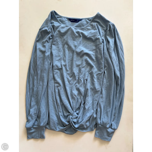 Top Long Sleeve By Apt 9 In Blue, Size: Xl