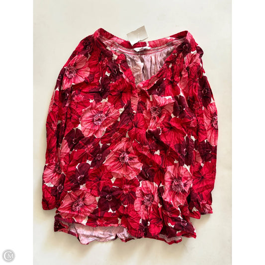 Top Long Sleeve By Crown And Ivy In Red, Size: 2x