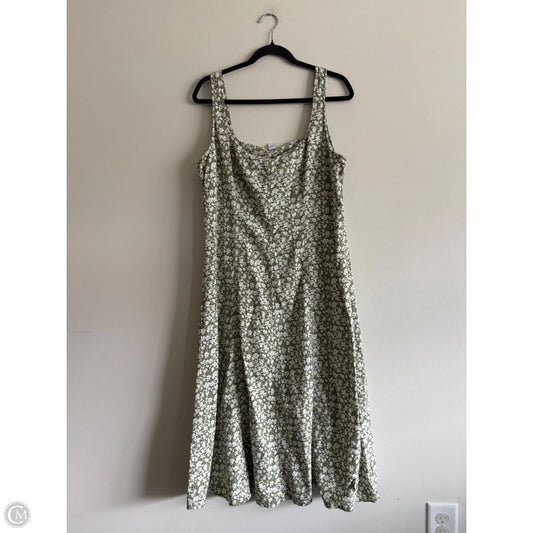 Dress Casual Midi By Old Navy In Green, Size: Xl