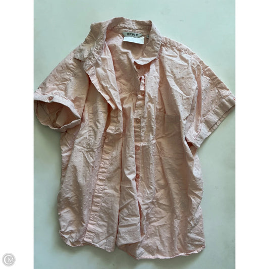 Top Short Sleeve By Orvis In Peach, Size: L