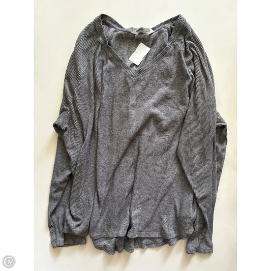 Top Long Sleeve By Sonoma In Grey, Size: 1x