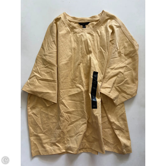 Top Short Sleeve By Banana Republic In Yellow, Size: 2x