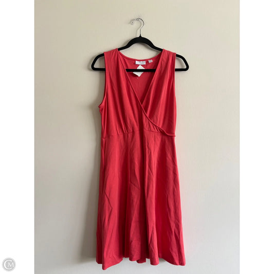 Dress Casual Midi By New York And Co In Orange, Size: L