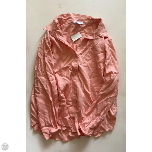 Top Long Sleeve By Liz Claiborne In Peach, Size: Xl