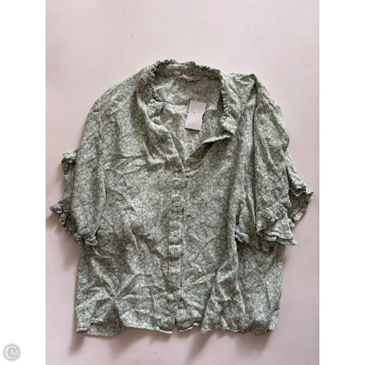 Top Short Sleeve By Roolee In Green, Size: M