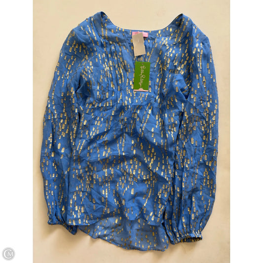 Blouse Designer By Lilly Pulitzer In Blue, Size: S