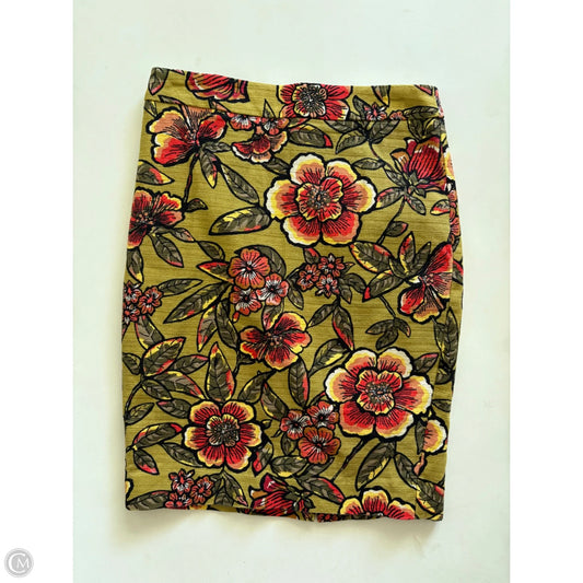 Skirt Midi By Loft In Floral Print, Size: 2