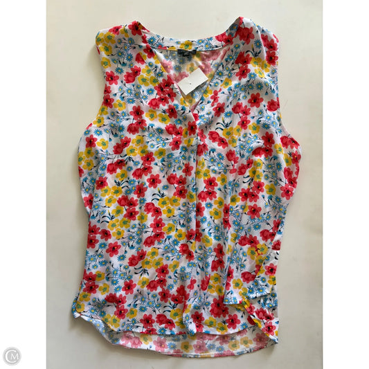 Top Sleeveless By Ann Taylor In Floral Print, Size: Xl