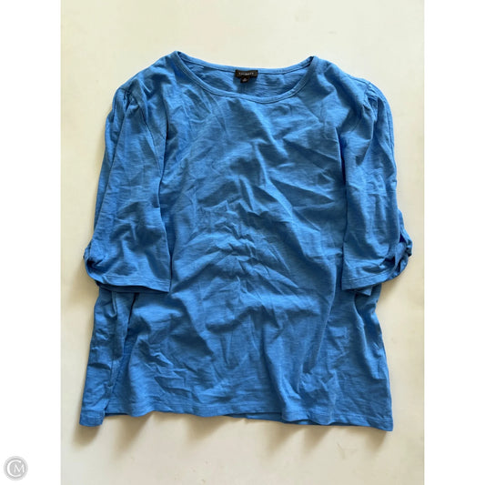 Top Short Sleeve By Talbots In Blue, Size: Xl