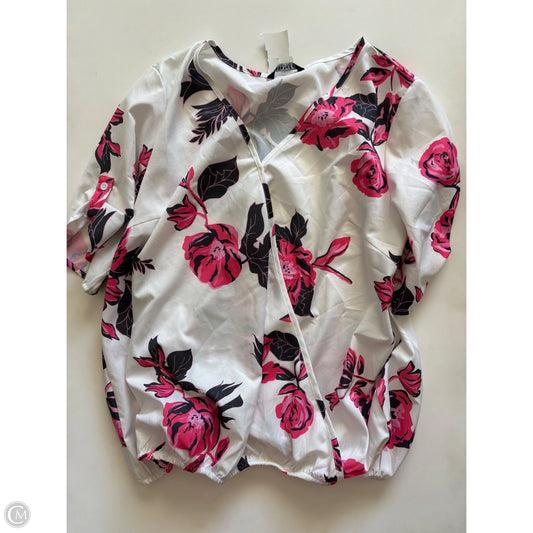 Blouse Short Sleeve By Bloomchic In Floral Print, Size: 10