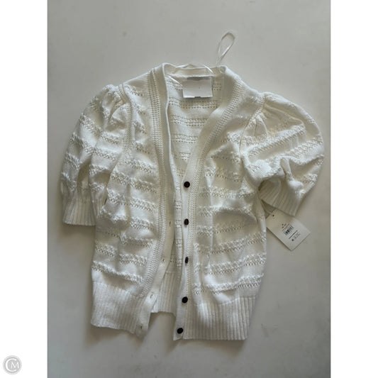 Sweater Cardigan By Free Assembly In Cream, Size: M