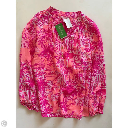 Blouse Designer By Lilly Pulitzer In Pink, Size: Xxs