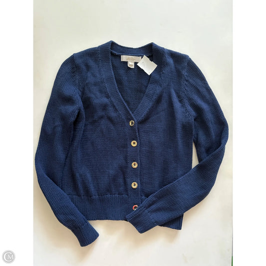 Sweater Cardigan Designer By Lilly Pulitzer In Navy, Size: Xs