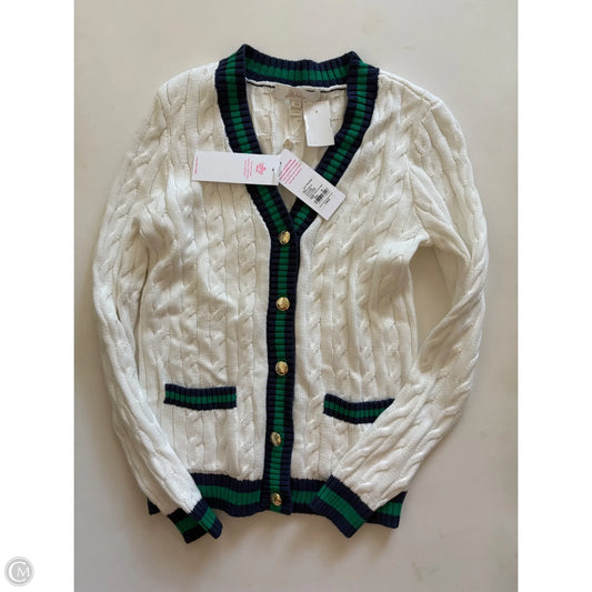 Sweater Cardigan Designer By Lilly Pulitzer In White, Size: Xs